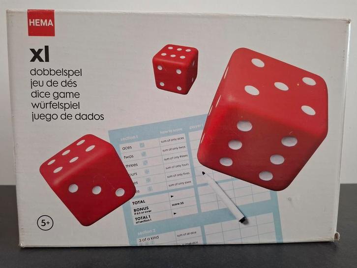 XL Dobbelstenen - XL Dobbelspel - XL Yathzee, Kinderen en Baby's, Speelgoed | Educatief en Creatief, Zo goed als nieuw, Rekenen