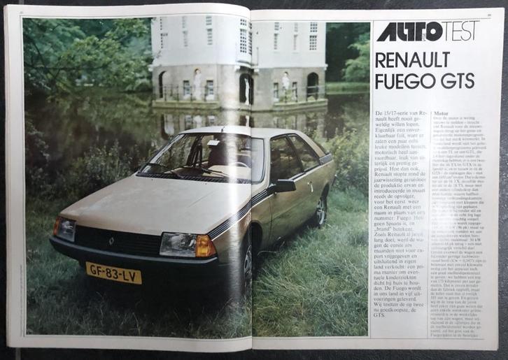 Testen van Renault Fuego in Autovisie e.a., Boeken, Auto's | Folders en Tijdschriften, Gelezen, Renault, Ophalen of Verzenden
