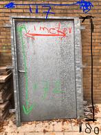 Stalen Poortdeur met Kozijn - 117x172cm, Gebruikt, Minder dan 200 cm, Buitendeur, Metaal