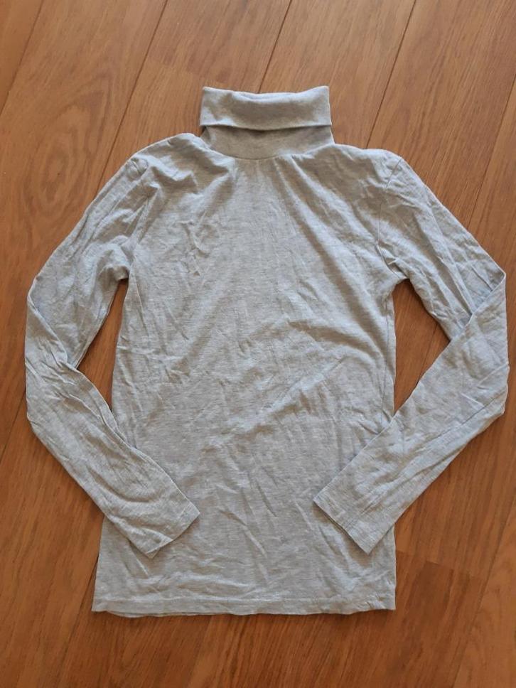 Grijze longsleeve met coll maat 158-164Zeeman, Kinderen en Baby's, Kinderkleding | Maat 158, Zo goed als nieuw, Meisje, Shirt of Longsleeve