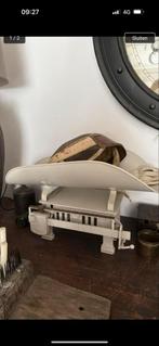 Vintage Brocante Baby Weegschaal - Wit, Ophalen