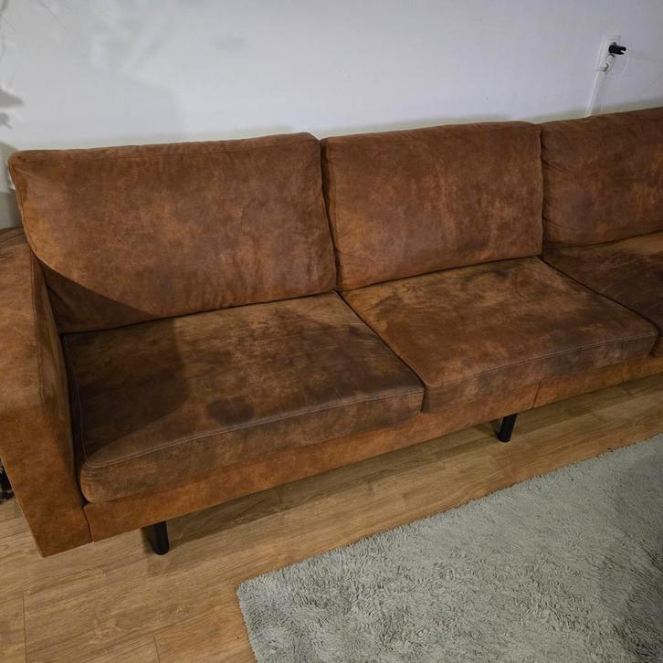 Bank Colin 4-zits Cognac ( Imitatieleer ), Huis en Inrichting, Banken | Bankstellen, Ophalen