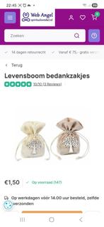 Levensboom bedank zakjes (circa 40 stuks), Ophalen, Nieuw, Versiering, Geboorte of Huwelijk