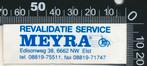 Sticker: Revalidatie Service Meyra - Elst, Ophalen of Verzenden, Zo goed als nieuw, Bedrijf of Vereniging