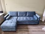 Blauwe velours Sofa, Ophalen, Gebruikt