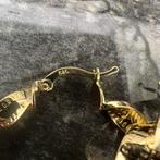 14k gouden oorbellen wokkels model nieuw, Ophalen of Verzenden, Nieuw, Goud