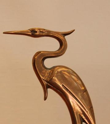 Brons, Reiger, Sculptuur, Berlage, Leerdam glas beschikbaar voor biedingen