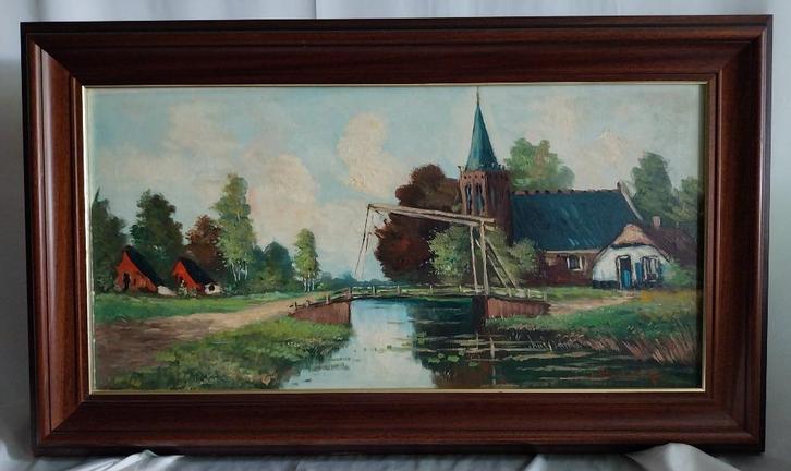 H.C. Kranenburg jr.(1917-1997) - Hollands landschap - 1950, Antiek en Kunst, Kunst | Schilderijen | Klassiek, Ophalen