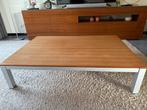 Salontafel notenhout fabricaat de Heldense, Ophalen, Gebruikt, 100 tot 150 cm, 50 tot 100 cm
