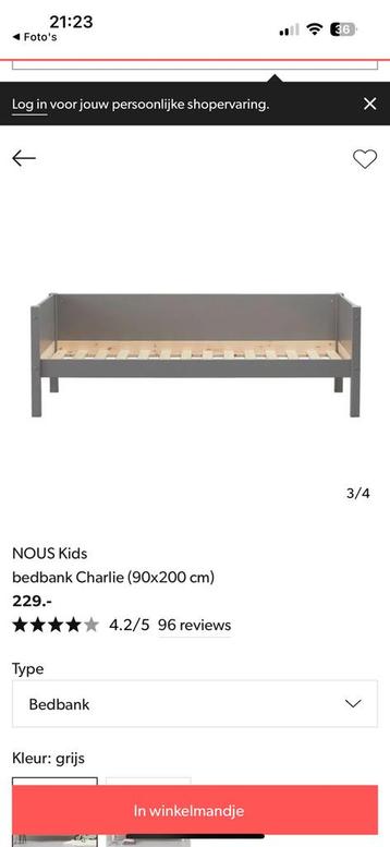 NOUS Kids  bedbank Charlie (90x200 cm) lijkt op ikea beschikbaar voor biedingen