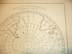 antieke landkaart zuidelijk halfrond SYSTEMA DECLINATIONIS, Ophalen of Verzenden, Gelezen, 1800 tot 2000, Landkaart