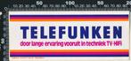 Sticker: Telefunken  Door lange ervaring vooruit in techniek, Verzamelen, Ophalen of Verzenden, Zo goed als nieuw, Bedrijf of Vereniging
