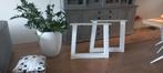 Witte metalen tafelpoten, Huis en Inrichting, Tafelonderdelen, Ophalen, Minder dan 50 cm, 50 tot 100 cm, Rond