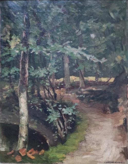 Willem Vaarzon Morel Sr. (1901-1982), ges. - Bosgezicht, Antiek en Kunst, Kunst | Schilderijen | Klassiek, Ophalen of Verzenden