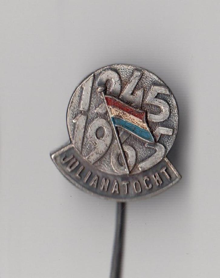 Juliana Wandeltocht 1965 speldje, Verzamelen, Speldjes, Pins en Buttons, Gebruikt, Speldje of Pin, Overige onderwerpen, Ophalen of Verzenden