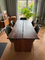 6 persoons houten eettafel, Ophalen, 50 tot 100 cm, Zo goed als nieuw, Vijf personen of meer