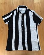 Blouse zwart/wit gestreept Bershka, maat XS/176, Jongen of Meisje, Overhemd of Blouse, Ophalen of Verzenden, Zo goed als nieuw