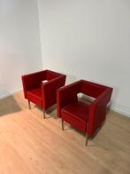 Design fauteuils rood 2 stuks, Ophalen, Gebruikt