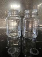 2 glazen weckpotten voorraad potten 2 liter, Ophalen, Gebruikt, Overige typen, Glas