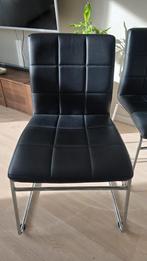 4 Jysk Hammel Zwarte  Stoelen. 15 p.s./50 voor 4., Huis en Inrichting, Stoelen, Ophalen, Gebruikt, Zwart, Vier