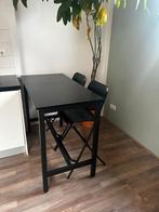 Bartafel met 2 opklapbare krukken, Huis en Inrichting, Ophalen, Zo goed als nieuw