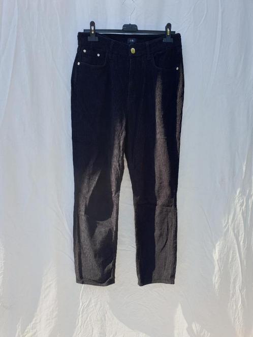 Zwarte ribcord broek. Mt 40. Merk River Island, Kleding | Dames, Broeken en Pantalons, Zo goed als nieuw, Maat 38/40 (M), Zwart