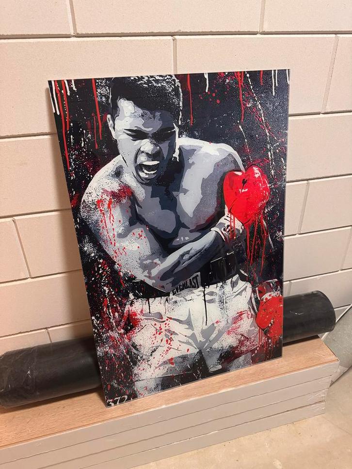 Muhammad Ali Kunstwerk glas, Antiek en Kunst, Kunst | Overige Kunst, Ophalen of Verzenden