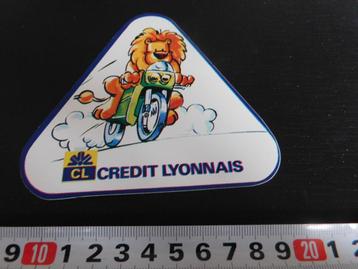 sticker CL Credit Lyonnais  leeuw op motor strip  beschikbaar voor biedingen