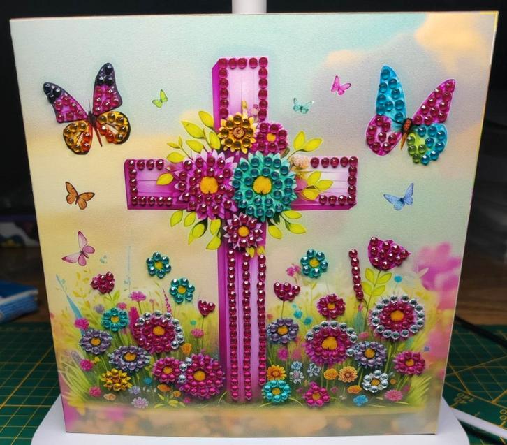 Diamond Painting Condoleance kaart 6, Hobby en Vrije tijd, Kaarten | Zelfgemaakt, Nieuw, Overige thema's, Ophalen of Verzenden