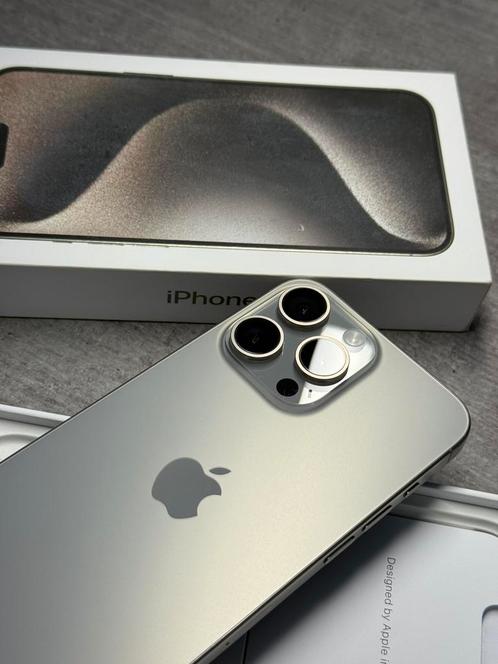  Apple iphone 15 Pro Max Natural Titanuim 256GB Bat. 95%, Telecommunicatie, Mobiele telefoons | Apple iPhone, Gebruikt, 256 GB