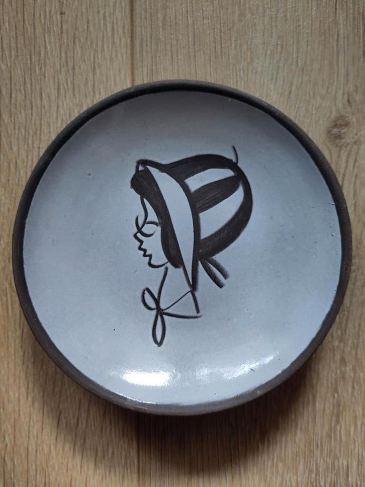 Boonstra Wandbord - Vrouw met Hoed, Antiek en Kunst, Antiek | Wandborden en Tegels, Ophalen of Verzenden