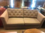 Beige ribstof kwaliteit bank wasbare hoezen, 150 tot 200 cm, Tweepersoons, 75 tot 100 cm, Ophalen of Verzenden