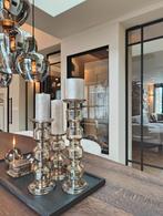 set van 3 Luxe designer  Kaarshouders Luster taupe s-m-l, Huis en Inrichting, Woonaccessoires | Kandelaars en Kaarsen, Ophalen