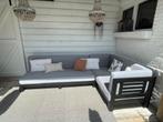 Moderne tuin loungeset zwart hardhout, Bank, Hardhout, Zo goed als nieuw, Loungeset