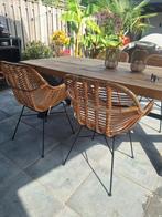 4 rotan stoelen, Huis en Inrichting, Stoelen, Ophalen, Gebruikt