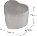 Hartvormige Kinderpoef - Poef - Velvet - Fluweel - Nieuw, Hout, Kinderpoef hartvormig, Minder dan 50 cm, Kinderpoef hartvormig