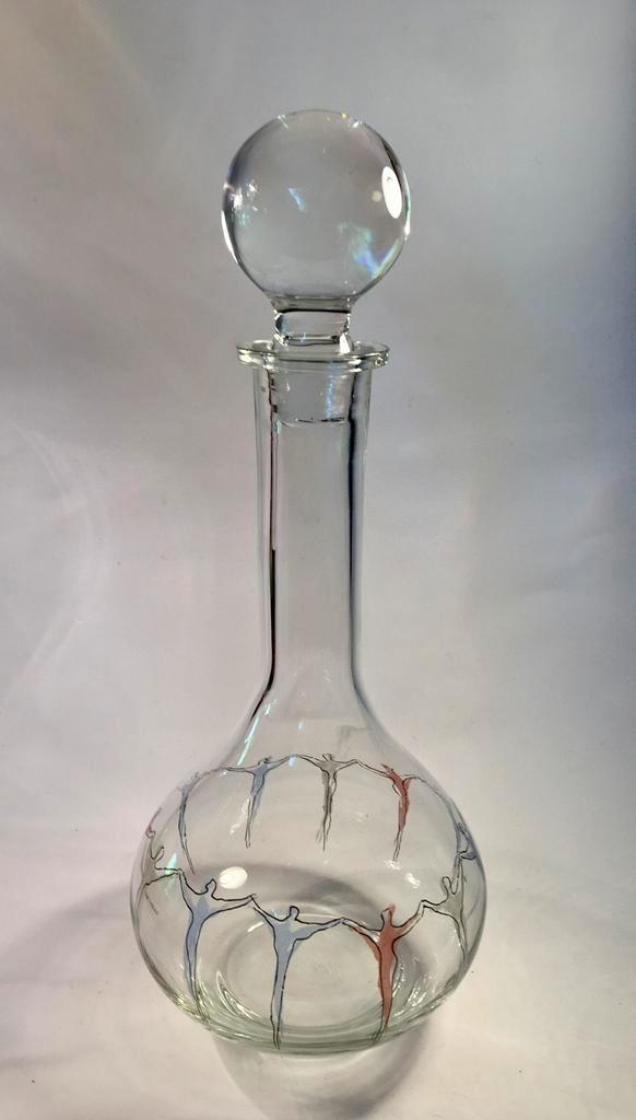 Prachtige glazen karaf of waterfles, van Art, Artihove, Antiek en Kunst, Antiek | Glas en Kristal, Ophalen of Verzenden