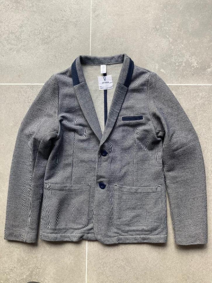 Grijze jongens colbert maat 140, Kinderen en Baby's, Kinderkleding | Maat 140, Zo goed als nieuw, Jongen, Jas, Ophalen of Verzenden