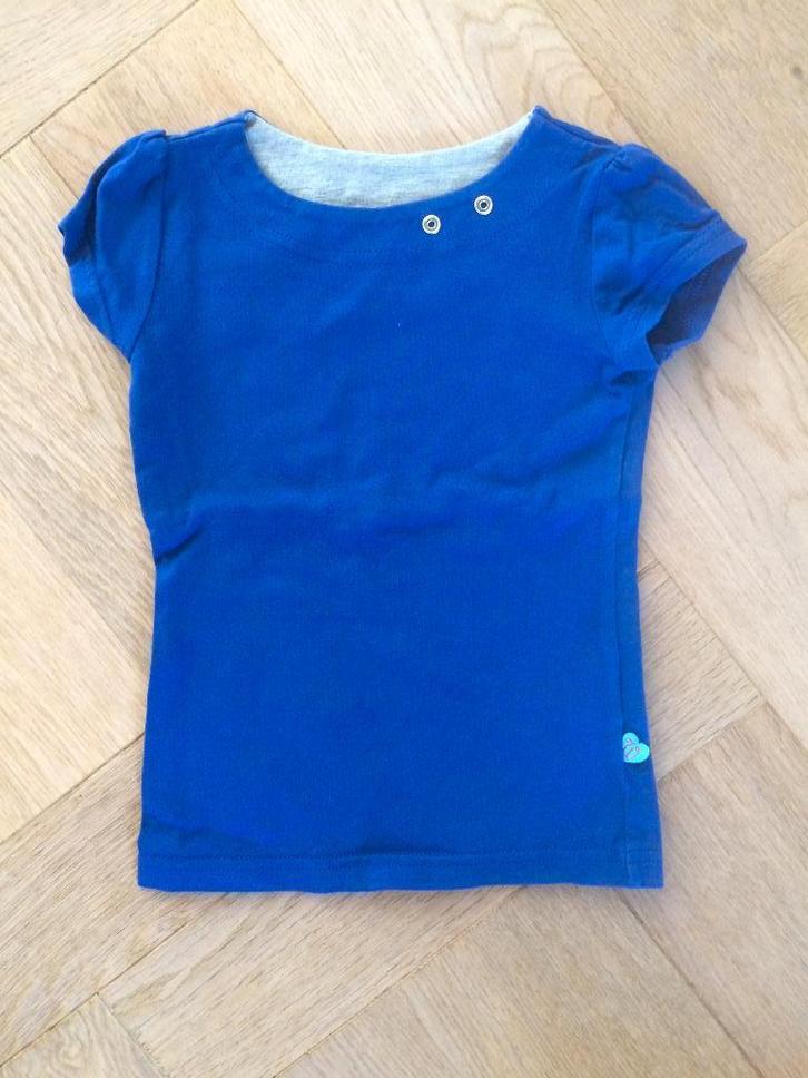 Leuk (donker) cobalt blauw shirtje WaaaW maat 98/104 - net!, Kinderen en Baby's, Kinderkleding | Maat 98, Gebruikt, Meisje, Shirt of Longsleeve