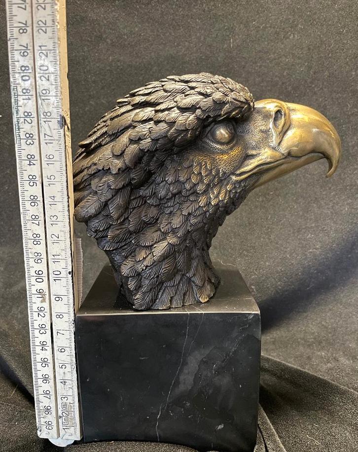 Bronzen arendskop 22 cm A.Thornbum 4 kilo zuiver brons, Antiek en Kunst, Kunst | Beelden en Houtsnijwerken, Ophalen of Verzenden