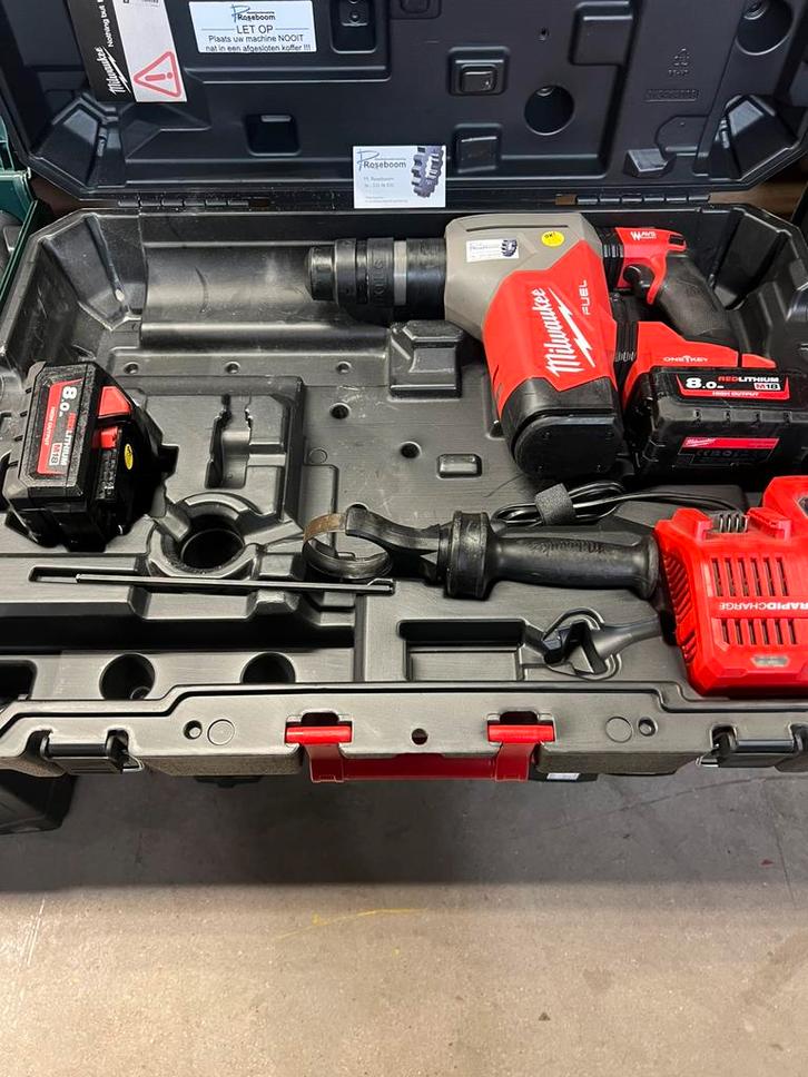 Milwaukee accu boorhamer met hakfunctie type M18 Onefhpx, Doe-het-zelf en Verbouw, Gereedschap | Boormachines, Gebruikt, Boor- en/of Breekhamer