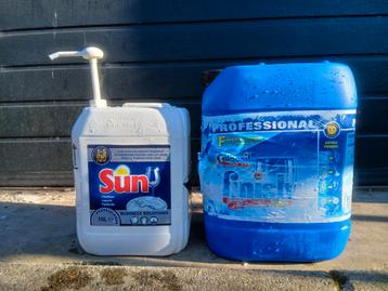 Vloeibare vaatwasreiniger, Sun (5 ltr), Calgonit (16 ltr) beschikbaar voor biedingen
