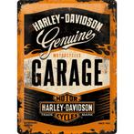 Harley Davidson garage genuine relief reclamebord van metaal, Verzamelen, Verzenden, Nieuw, Auto's