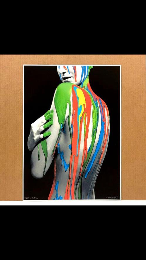 Giuseppe fortunato - I get a tattoo, Antiek en Kunst, Kunst | Schilderijen | Abstract, Ophalen of Verzenden
