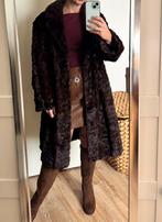 Vintage échte handgemaakte bontjas 38/40, Maat 38/40 (M), Vintage bontjas, Bruin, Ophalen of Verzenden