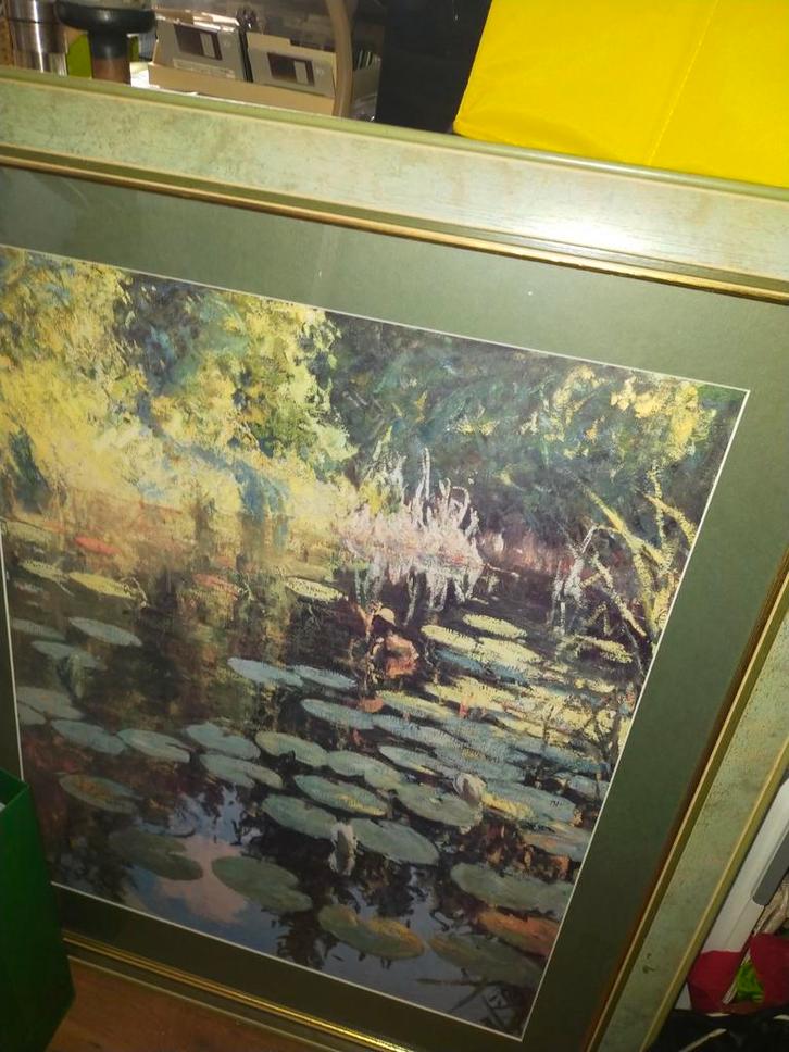 Schilderij Vijver met Waterlelies, Antiek en Kunst, Kunst | Schilderijen | Klassiek, Ophalen of Verzenden