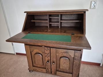 Houten Secretaire Bureau met Opbergruimte beschikbaar voor biedingen