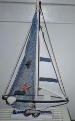 Zeilboot strand beach thema blauw wit, Ophalen