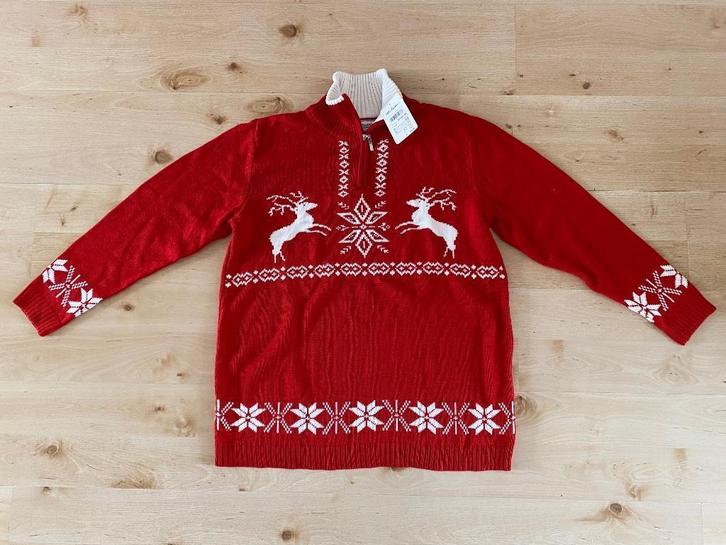 Nieuw! Kerst Trui Ulla Popken rood wit Scandinavisch Gebreid, Diversen, Kerst, Nieuw, Ophalen of Verzenden
