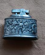 Vintage kleine zilveren tafelaansteker met jacht tafereel, Verzamelen, Ophalen of Verzenden, Zo goed als nieuw, Aansteker